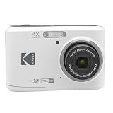 KODAK PIXPRO FZ45 16MP Compact Digital Camera, 4X Optical Zoom, AA, White