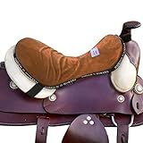 Harrison Howard Trail Seat Saver Western Tack Saddle Ride-on Pad with Cushion Bottom Helps Distribute Back Pressure Brown
