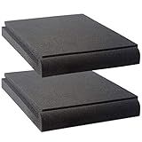 Studio Monitor Isolation Pads - Suitable for 6.5"- 8" inch Speakers - Large Isolation Pads Fit Most Desktops - High-Density Acoustic Isolation Foam - Angled Speaker Foam Stand - 2 Speaker Pads