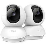 Tapo 2K Pan/Tilt Security Camera for Baby Monitor, Dog Camera w/Motion Detection, 2-Way Audio Siren, Night Vision, Cloud&SD Card Storage, Works w/Alexa & Google Assistant, 2-Pack (Tapo C210P2)