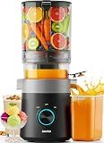 Aeitto 3-in-1 Cold Press Juicer for Juice, Nut Milk & Sorbet – Filter-Free Design for Effortless Cleaning, 6.0" Extra Large Chute Fits Whole Fruits & Vegetables, Juicer Machines High Yield, With Brush