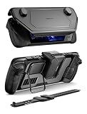 JSAUX ModCase for Steam Deck/Steam Deck OLED, PC0104 Modular Valve Steam Deck Case Include Protective Case, Face Cover, Cooling Fan, Metal Bracket and Strap - Cooler Set