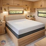 Celestial Sleep 8 Inch RV Short Queen Mattress, Made in The USA, CertiPUR-US®, Oeko-Tex®, and Fiberglass-Free™ Certified Cooling Memory Foam Camper Bed - Firm