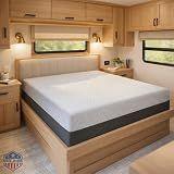 Celestial Sleep 8 Inch RV Short Queen Mattress, Made in The USA, CertiPUR-US®, Oeko-Tex®, and Fiberglass-Free™ Certified Cooling Memory Foam Camper Bed - Firm