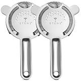 Etens Cocktail Strainer 2 Pack, Bulk Bar Strainers for Bartending, Martini Strainer for Boston Shaker Mixing Glass, Bartender Hawthorne Strainer w/Removable Spring – Bar Supplier for Restaurant