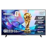 Hisense 50" Class E6SR Series Hi-QLED 4K UHD Smart Roku TV (50E6SR, 2026 Model) - Dolby Vision, Game Mode Plus, VRR, ALLM, DTS Virtual:X, Apple AirPlay, Compatible with Alexa and Google Assistant