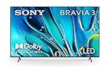 Sony 75-Inch Class 4K Ultra HD BRAVIA 3 LED Smart TV with Google TV, Dolby Vision HDR, and Exclusive Features for PlayStation®5 (K-75S30), 2024 Model