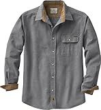 Legendary Whitetails Men's Standard Flannel Shirt Long Sleeve Button Down 100% Cotton, Charcoal Heather, X-Large
