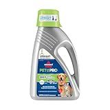 Bissell PET PRO OXY Urine Eliminator with Febreze Carpet Deep Clean Solution, with StainProtect Technology, for use in leading upright carpet cleaners, 48oz, Our best formula for pet messes & odors