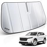 MZS Windshield Sun Shade Compatible with CRV 2023-2026, Foldable SUV Front Window Sunshade with Storage Pouch, Sun Visor Shield Accessories for Interior Protector