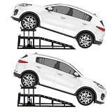 2 Pack Hydraulic Car Service Ramps,Low Profile Car Lift Service Ramps