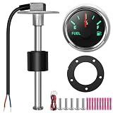 Rupse Fuel Sender Unit Boat Fuel Tank Sending Unit Fuel Water Level Sensor Stainless Steel Fuel Sender and Fuel Gauge for Boat Car Truck RV (6" (150mm))