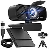 Gohero Full HD 1080P Video Webcam, Noise Cancellation, Privacy Cover, Wide-Angle Lens, Auto Light Correction, Plug & Play USB Webcam for Laptop, Desktop, PC, Mac, Zoom, Skype Pro Series