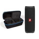JBL Flip 5 (Black) + Bundle with divvi! Protective Hardshell Case