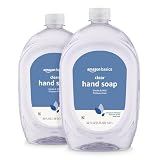 Amazon Basics Gentle & Mild Clear Liquid Hand Soap Refill, Triclosan-Free, Dermatologist-Tested, 50 Fl Oz, 2-Pack (Previously Solimo)