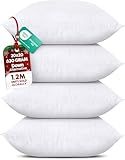 Utopia Bedding Throw Pillows (Set of 4, White), 20 x 20 Inches Pillows for Sofa, Bed and Couch Decorative Stuffer Pillow