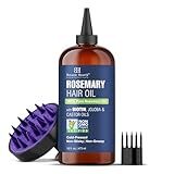 Botanic Hearth Hair Oil for Hair Growth | Rosemary Oil for Hair Growth with Biotin, Castor & Jojoba | Hair Relaxers & Dry Scalp Treatment | Color Safe | All Hair Types | 16 Fl Oz