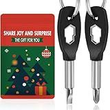 Stocking Stuffers for Men, AOGUU 6-in-1 Keychain Screwdriver Bit with Flathead and Phillips, Slotted and Hex Wrench Cool Gadgets, Christmas Gifts for Mens