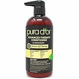 PURA D'OR Advanced Therapy Conditioner For Increased Moisture, Strength, Volume & Texture, No Sulfates, Contains Argan Oil & Biotin, All Hair Types, Men & Women, 16 Oz