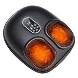 NEWBULIG Foot Massager Machine with Heat, Air Compression and Deep Kneading, 6 Modes Shiatsu Foot Massager for Muscle Relief, Gifts for Women, Men and Parents