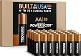 Duracell Coppertop AA Batteries, 28 Count, 12-Year Shelf Life, Storage Tray