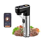 Outohome 1300W Sous Vide Machines,WIFI Sous Vide Cooker,Immersion Circulator with Recipes,Precision Cooker,Accurate Temperature and Time Control,IPX7 Waterproof,Ultra Quiet,Fast Heating,Easy to store
