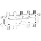 NEWCARE Digital 8-Way Coaxial Cable Splitter 5-2400MHz, RG6 Compatible, Work with Satellite/Cable TV and Internet, CATV Antenna System.(COAXIAL Cable NOT Included)