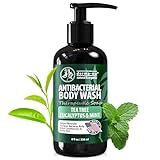 Antibacterial Body Wash - Antibacterial Soap And Tea Tree Body Wash For Jock Itch, Athletes Foot, Eczema And Back Acne - Anti Bacterial Body Soap For Men And Women Safe For All Skin Types - 8 Oz
