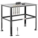 VEVOR Welding Table 36" x 24", 800LBS Capacity Welding Workbench Table, Heavy-Duty Work Bench with 0.63" Fixture Holes and Non-Slip Foot Pads for Welding Assembly Repair Works