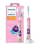 Philips Sonicare for Kids 3+ Bluetooth Connected Rechargeable Electric Power Toothbrush, Interactive for Better Brushing, Pink, HX6351/41
