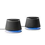 Amazon Basics Stereo 2.0 Speakers for PC or Laptop with Volume Control, 3.5mm Aux Input, USB-Powered, 1 Pair, Black