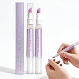 Yiueoiar 2 Pack Cuticle Oil Pusher Pen - Ceramic Cuticle Oil for Dry Nails & Cuticles, No Leak Travel Size Cuticle Pusher Pen, Moisturizing Nail Care Treatment for DIY Manicure & Salon Use