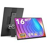 FLYTOCCA Portable Monitor, 16 Inch FHD 1200P, Horizontal/Vertical Monitor, Plug & Play, Built-in Speakers & Headphone Jack, Travel Monitor for Laptop with Premium Smart Cover