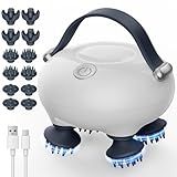 IOOKNA Scalp Massager, Head Massager Scalp, Tangle Resistant Design, 3 Massage Speed, Portable Head Massager, Hair Massagers with 12 Detachable Claws A Ideal Gift for Your Wife, Mom, Husband, Dad