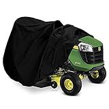 Riding Lawn Mower Cover, Waterproof Tractor Cover Fits Decks up to 54",Heavy Duty 420D Polyester Oxford, Durable, UV, Water Resistant Covers for Your Rider Garden Tractor Outdoor Lawn Mower Storage