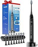 Onlyone Ultrasonic Electric Toothbrush for Adults, Rechargeable Electric Toothbrush with 8 Brush Heads, Travel Case, Charging Base & Wireless Charging - 5 Modes with Smart Timer