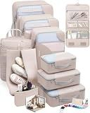 10 Set Packing Cubes for Travel, Gifts for Women Mom,Anti-Tearing Suitcase Organizer for Luggage with Shoe & Hanging Toiletry Bag,OlarHike Vacation Essentials & Accessories for Cruise Ship