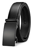CHAOREN Mens Belt - Mens Ratchet Belt Leather 1 3/8" for Dress Pant - Micro Adjustable Belt Fit Everywhere