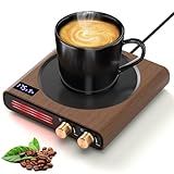 Mug Warmer, CEROBEAR 50W Coffee Cup Warmer for Desk with 9 Tempreture Settings, 1-9Hrs Auto Shut Off Smart Candle Warmer with LED Lights, Electric Beverage Warmer Plate for Coffee, Tea, Water, Milk