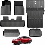 GALVAGNITE Floor Mats for 2026 2025 Tesla Model Y Juniper (Not fit Standard), Full Coverage All Weather Floor Mat Cargo Liner Trunk Mat Frunk Backrest Mats Accessories