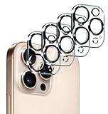 ivoler 4-Pack Camera Lens Protector for iPhone 16 Pro Max 6.9'' /16 Pro 6.3/15 Pro Max/ 14 Pro Max,iPhone 15 Pro/14 Pro 6.1'' Tempered Glass Camera lens Screen Protector Cover Case Friendly