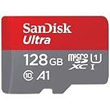 SANDISK 128GB Ultra microSDXC UHS-I Memory Card with Adapter - Up to 140MB/s, C10, U1, Full HD, A1, MicroSD Card - SDSQUAB-128G-GN6MA