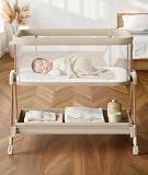 Fodoss Baby Bassinets Bedside Sleeper - 3-in-1 Stable Bassinet for Newborns
