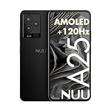 NUU A25 AMOLED 120Hz 6.7" Unlocked for T-Mobile, ATT, Cricket, Mint, Ultra, Metro, Gaming Phones, Octa-Core Helio G99, 4G/LTE Dual SIM, 6GB + 128GB 50MP Camera, Black, International Travel