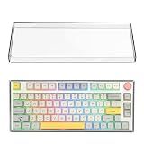 Geekria Clear Acrylic Keypads Cover for 75% Knob Keyboard, Compatible with Keychron Q1 HE/Max/Pro, EPOMAKER TH80, Glorious GMMK Pro