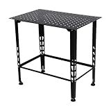 Welding Table 36" x 24", 600 Lbs Weight Capacity Steel Construction Workbench, 16mm Holes, 24-Pc Metal Fit-Up Kit, Welding Tables for Welding Assembly Repair Works (Black)