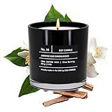 Lulu Candles | Jasmine, Oud & Sandalwood | Luxury Scented Soy Jar Candle | Hand Poured in The USA | Highly Scented & Long Lasting (9 Oz.)