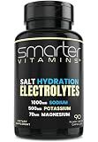 Smarter Electrolyte Capsules – Salt Pills with 1000mg Sodium, 500mg Potassium, 70mg Magnesium – Keto/Fasting & Workout Hydration Support – Zero Sugar – 30 Servings