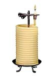 Candle by the Hour 80-Hour Vertical Candle, Eco-friendly Natural Beeswax with Cotton Wick