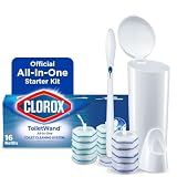 Clorox ToiletWand Toilet Cleaning Kit, 1 Starter Kit with 16 Refill Heads